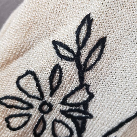 True Beauty by Emme Women's Size 2 Plus (XL) embroidered sleeves Sweater Jacket - Picture 6 of 15